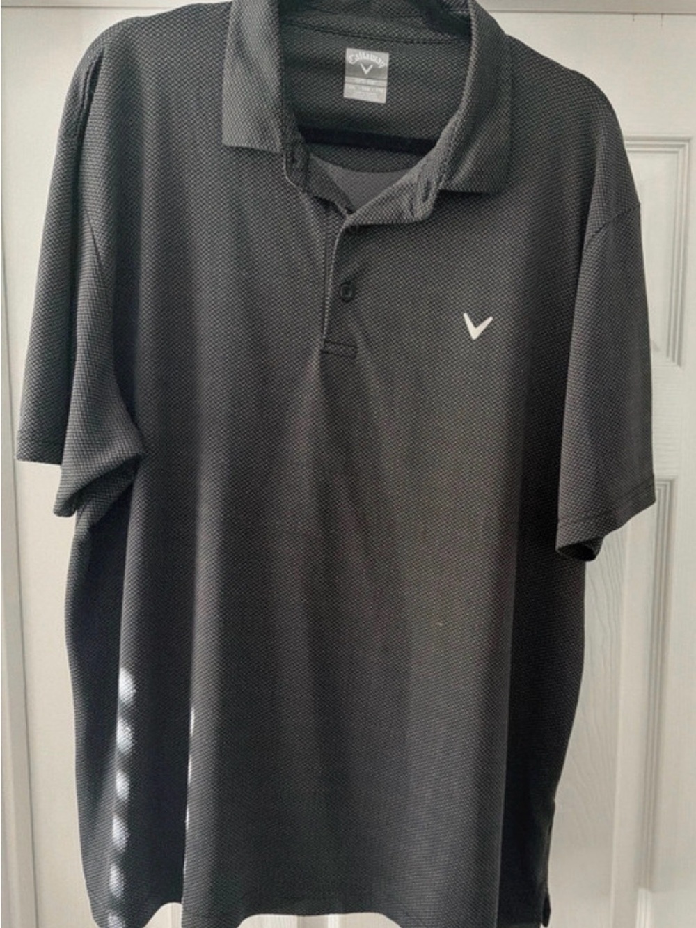 Callaway Men’s Black Performance Polo with White Logo